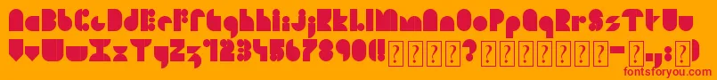 SoulFestival Font – Red Fonts on Orange Background