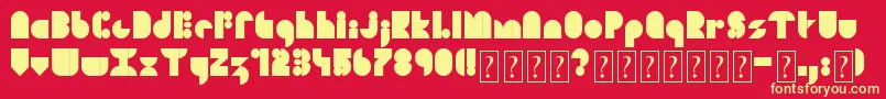 SoulFestival Font – Yellow Fonts on Red Background