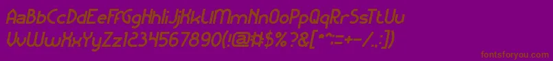 KangarooPunchItalic Font – Brown Fonts on Purple Background