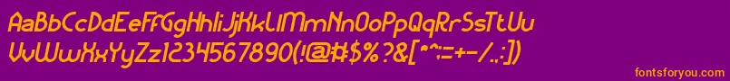 KangarooPunchItalic Font – Orange Fonts on Purple Background