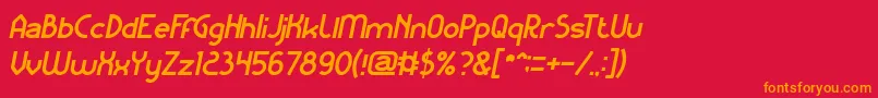 Fonte KangarooPunchItalic – fontes laranjas em um fundo vermelho