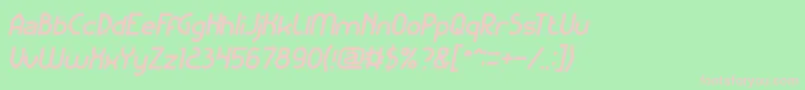 KangarooPunchItalic Font – Pink Fonts on Green Background