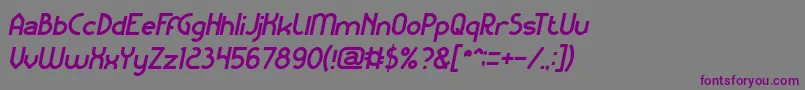 KangarooPunchItalic Font – Purple Fonts on Gray Background