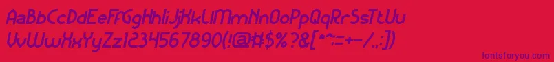 KangarooPunchItalic Font – Purple Fonts on Red Background