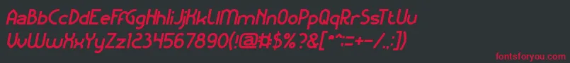 KangarooPunchItalic Font – Red Fonts on Black Background