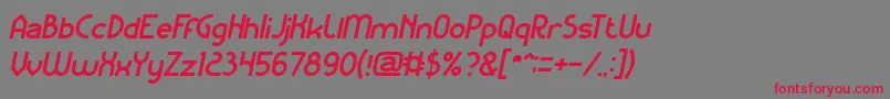 KangarooPunchItalic Font – Red Fonts on Gray Background