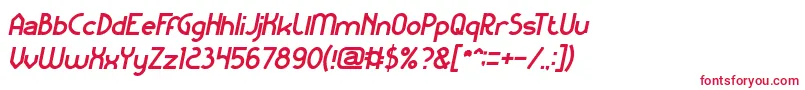 フォントKangarooPunchItalic – 白い背景に赤い文字