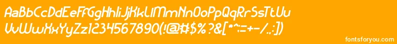 KangarooPunchItalic Font – White Fonts on Orange Background