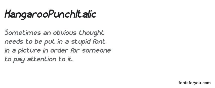 KangarooPunchItalic Font