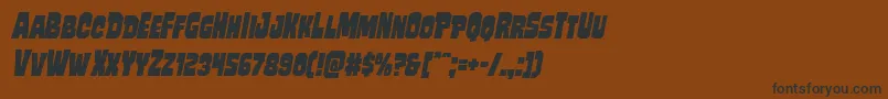 Mindlessbruteital Font – Black Fonts on Brown Background
