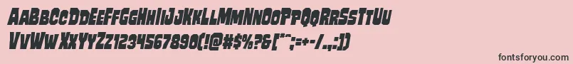 Mindlessbruteital Font – Black Fonts on Pink Background