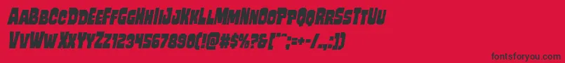 Mindlessbruteital Font – Black Fonts on Red Background