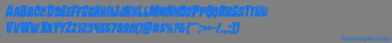 Mindlessbruteital Font – Blue Fonts on Gray Background