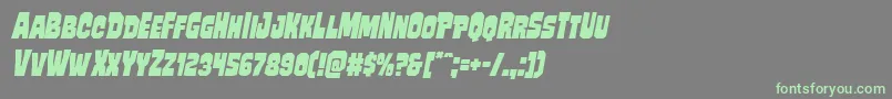 Mindlessbruteital Font – Green Fonts on Gray Background