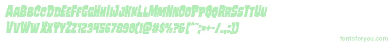 Mindlessbruteital Font – Green Fonts on White Background