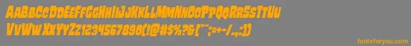 Mindlessbruteital Font – Orange Fonts on Gray Background