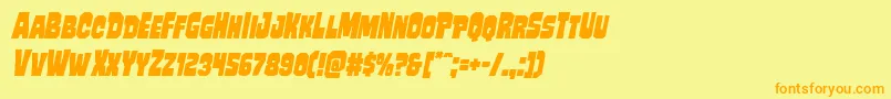 Mindlessbruteital Font – Orange Fonts on Yellow Background