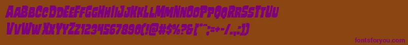 Mindlessbruteital Font – Purple Fonts on Brown Background