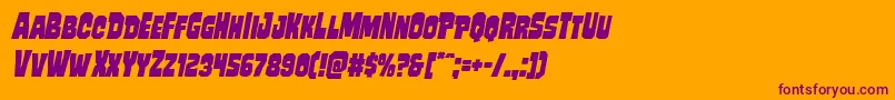 Mindlessbruteital Font – Purple Fonts on Orange Background