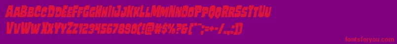 Mindlessbruteital Font – Red Fonts on Purple Background