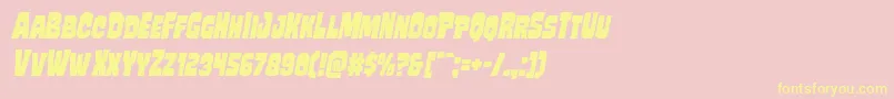 Mindlessbruteital Font – Yellow Fonts on Pink Background