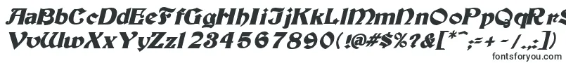 Шрифт Tutburbi – наклонные шрифты