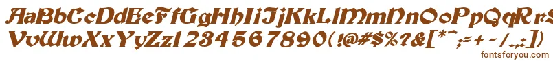 Tutburbi Font – Brown Fonts on White Background