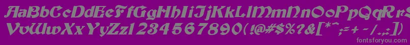 Tutburbi Font – Gray Fonts on Purple Background