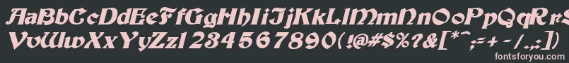 Tutburbi Font – Pink Fonts on Black Background