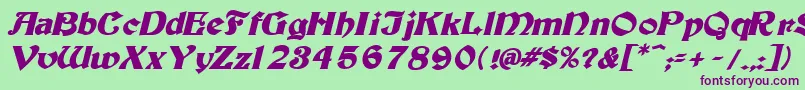 Tutburbi Font – Purple Fonts on Green Background