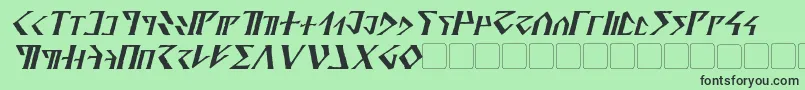 DavekItalic Font – Black Fonts on Green Background