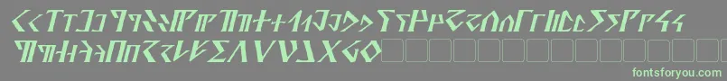 フォントDavekItalic – 灰色の背景に緑のフォント