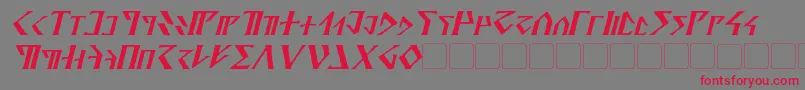 DavekItalic Font – Red Fonts on Gray Background