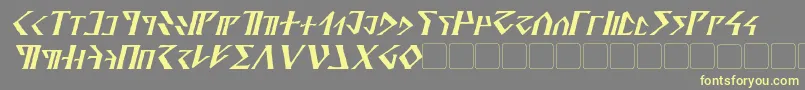 DavekItalic Font – Yellow Fonts on Gray Background