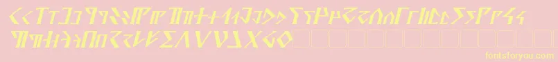 DavekItalic Font – Yellow Fonts on Pink Background