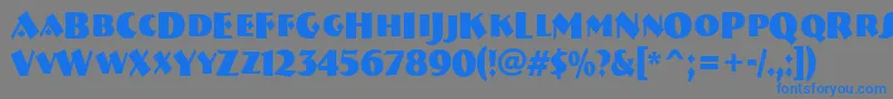 Breme17 Font – Blue Fonts on Gray Background