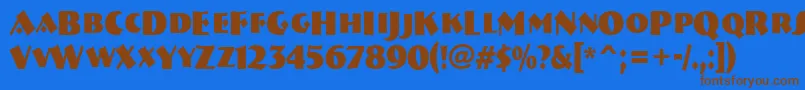 Czcionka Breme17 – brązowe czcionki na niebieskim tle