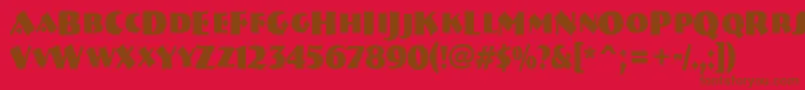 Breme17 Font – Brown Fonts on Red Background