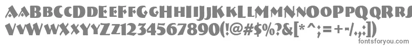フォントBreme17 – 白い背景に灰色の文字