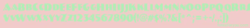 Breme17 Font – Green Fonts on Pink Background