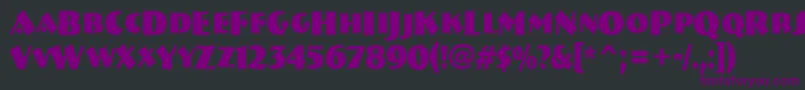 Breme17 Font – Purple Fonts on Black Background