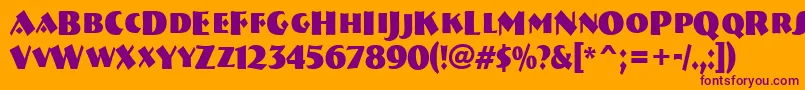 Breme17 Font – Purple Fonts on Orange Background