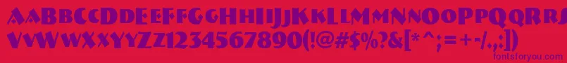 Breme17-Schriftart – Violette Schriften auf rotem Hintergrund