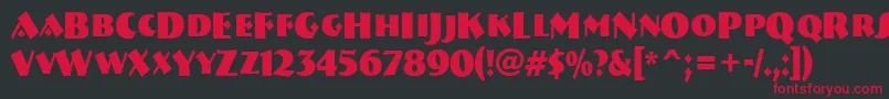 Breme17 Font – Red Fonts on Black Background