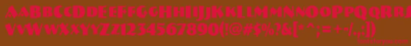 Breme17 Font – Red Fonts on Brown Background