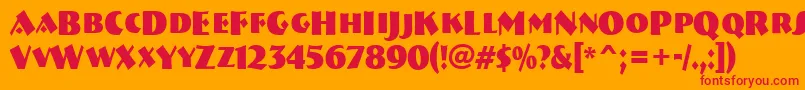 Breme17 Font – Red Fonts on Orange Background