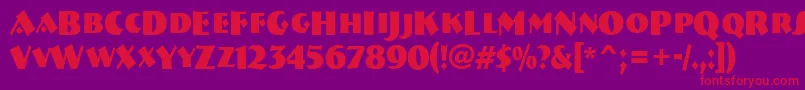 Police Breme17 – polices rouges sur fond violet