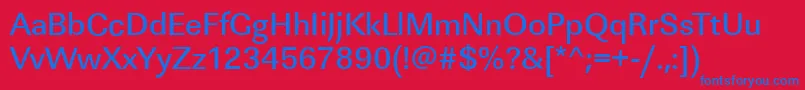 LinearstdMediumRegular Font – Blue Fonts on Red Background