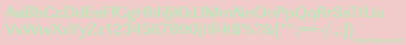 LinearstdMediumRegular Font – Green Fonts on Pink Background