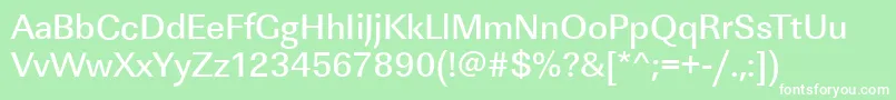 LinearstdMediumRegular Font – White Fonts on Green Background